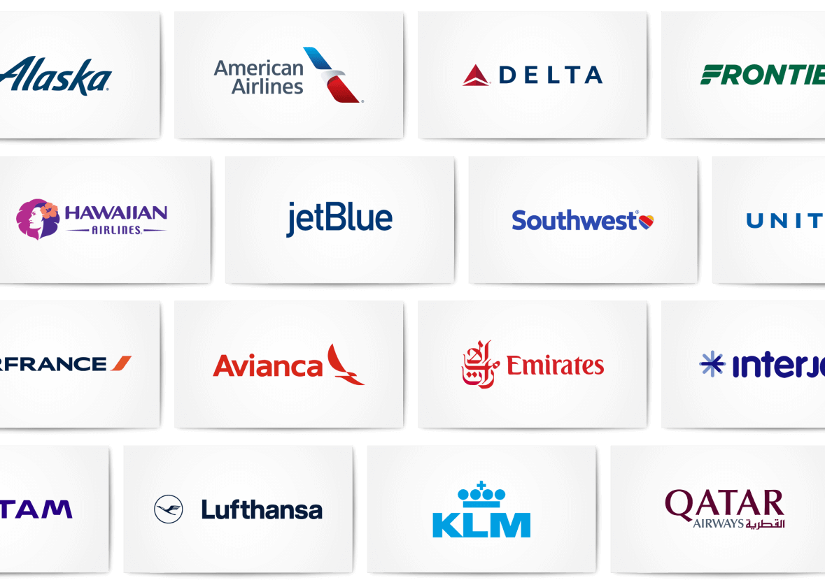 Banner of airline logos